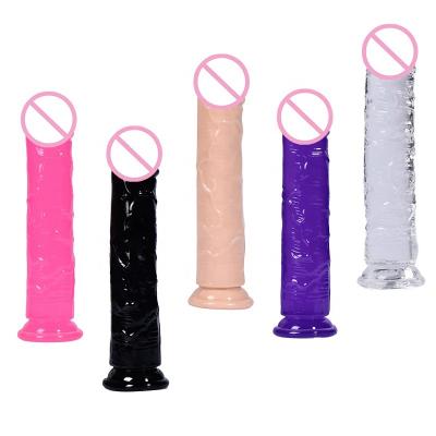 China Real Stimulation Large Crystal Dildo For Men Huge Anal Stimulation G-Band Spot Real Touch Feeling Sex Toy Realistic Large Dildo For Women wholesale silicone for sale