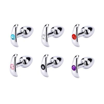 China Anal Toys Butt Plug Crystal Jewelry Boat Anchor Shaped Metal Stainless Steel Aluminum Butt Plug Anal Sex Toys for sale