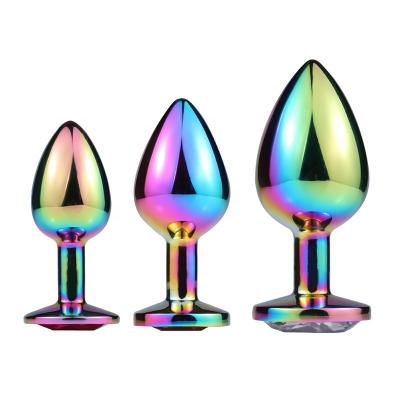 China Anal Toys Anus Enlarge Butt Anal Plug For Man Colorful With Crystal Diamond Adult Sex Toys Increase Anal Plugs For Women for sale