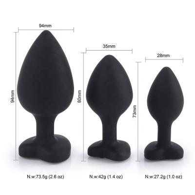 China Anal Toys Silicone Plug Jewel Butt Plug Rosy Black Red Pink Small Medium Large Anal Game For Women Sex Toys Anal Plug for sale