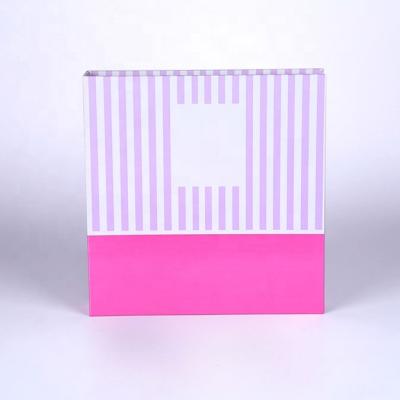 China Recyclable Bespoke Large Fancy Pink Square Wedding Dress Apparel Packaging Gift Box With Ribbon for sale