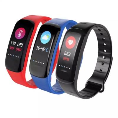 China Good Quality TPU+PC C1 Plus Smart Wristband Smart Wristband Heart Rate Monitor Pedometer Fitness Tracker Band For IOS Android Phone for sale