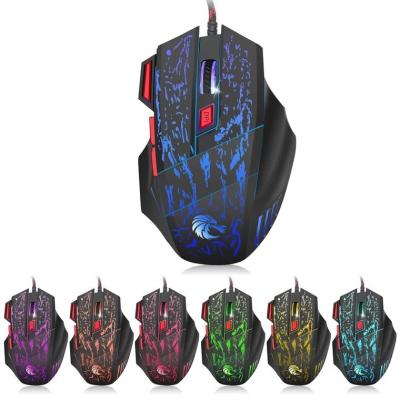 China Finger Wholesales Professional Colorful Colorful Backlight Bird 7D Backlight 5500 DPI Wired Optical Gaming Mouse for sale