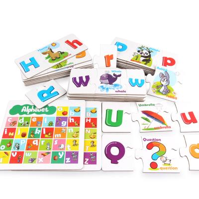 China Educational Toy High Quality Educational Card Wooden Alphabet Puzzles Letter Toys for sale