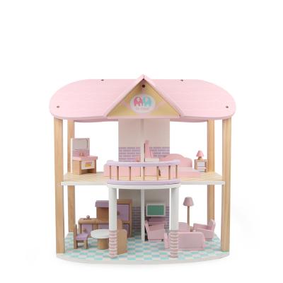 China Doll furniture. Decor Home Pretend Play Toy Wooden DIY Double Layer Doll Room Accessories Collect Cosplay Toy Furniture for sale