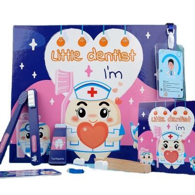 China Wooden Children's Toys Simulation Doctor Set Educational Toys Role-Playing Home Interactive Dentist Children's Game for sale