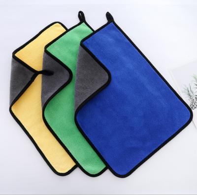 China Super Wholesale High Quality Disposable Car Wash Towel Coral Microfiber Fabric Fleece Polishing Wash Towel Manufacturer for sale