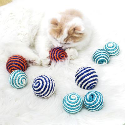 China Sound Sisal Sisal Ball Sisal Tooth Sisal Ball Viable Tooth Ball Chew Toy Dog Play Cat Stick Toy Pet Chew Ball for sale