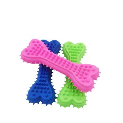 China New Pet Toy TPR Viable Love Bone Soft Grinding Dog Glue Toy Pet Supplies Tooth Cleaning for sale