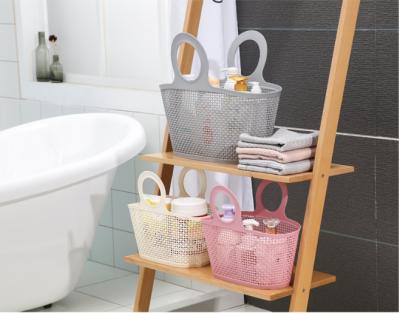 China Japanese Soft Viable Storage Basket Bathroom Kitchen Hand Storage Basket Dirty Clothes Storage for sale