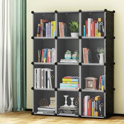 China Modern and simple bookcase traditional simple plastic creative storage cabinet primary free shelf for sale