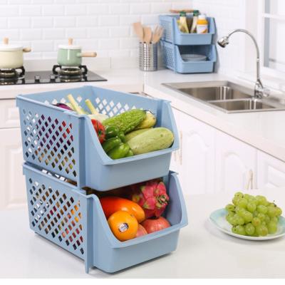 China Multi-functional Multi-layer Covered Rack Traditional Floor Storage Kitchen Fruit And Vegetable Storage Basket Toy Storage Rack for sale