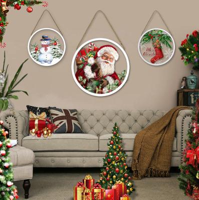 China Modern Hot Selling Christmas Wall Art Snowman And Cardinal Picture Printed On PVC For Christmas Touch for sale