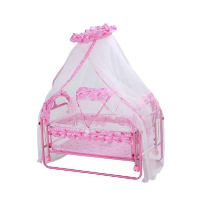 China Different Color Frame For Baby Furniture Choice Baby Crib With Mosquito Net HN-2001 for sale