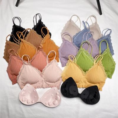 China Antibacterial Seamless Ice Silk Sports Bralette Cotton Bra Panties Set Women Sports Sets Activewear Workout for sale