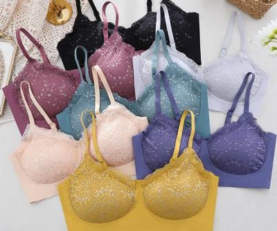 China 2020 logo Japanese style air triangle air bralette Bralette Support Antibacterial custom french seamless wireless bra for sale