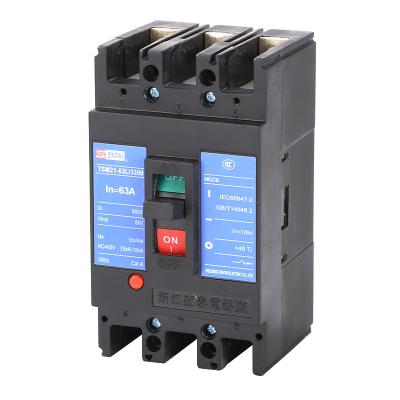 China SENTAI TSM21 MCCB 3P 3 Pole Circuit Breakers 3 Phase AC 400V 800V 63A 63amp Electric Case Circuit Breakers MCCB 25kA for sale