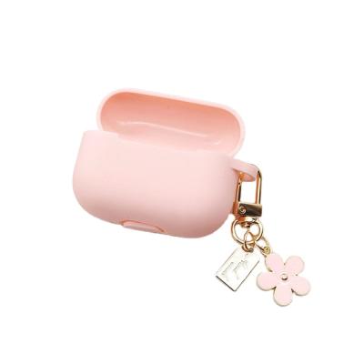 China With Flower Key Chain Wholesale Cute Flower Key Chain For Pro 3 AirPods Soft Silicone Cover Wireless Earphone Case For AirPods 1 2 Accessories for sale