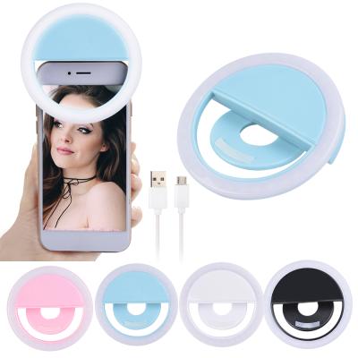 China Best Selling Modern Portable Instant Led Ring Light On Beauty Night Selfie Camera Phone USB Charging Fill Light For Selfie Photography for sale