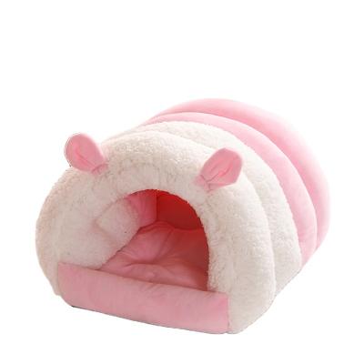 China Viable Wholesale Cat Bed Cave Removable And Washable Pet Supplies Warm Cute Luxury Dog Cat Bed Winter for sale