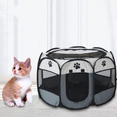 China 2022 Hot Selling Sustainable Amazon Pet Fence Folding Kennel Dog Cage Tent Oxford Cloth Cat Litter Bed for sale