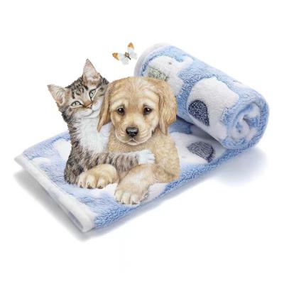 China Flannel Throw Blanket Cat Dog Pet Blanket Pet Soft Elephant Pattern Cute Fluffy Super Warm Soft Viable Wholesale Rabbit Flannel Blanket for sale