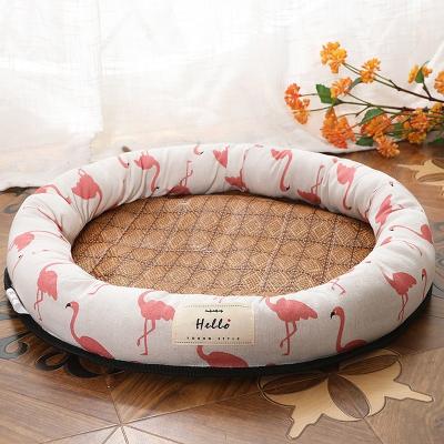 China Summer Pet Portable Washable Cool Pad Breathable Cooling Dog Cooling Mat Pet Bed Soft Dog Sleep Pad For Cats for sale