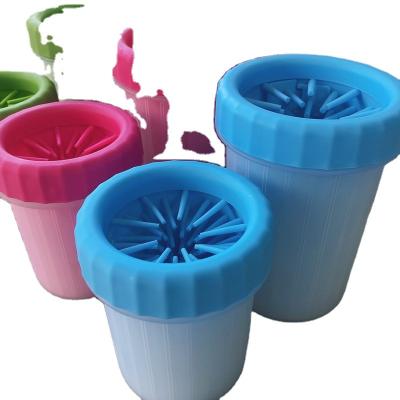 China Amazon Viable Hot Sale Detachable Portable Dog Paw Cleaner Cup Pet Dog Paw Cleaner Dog Foot Wash Cup for sale