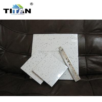 China TITAN Artistic Tegular Edge Ceilings Fiber Acoustic Mineral Ceiling Tile for sale