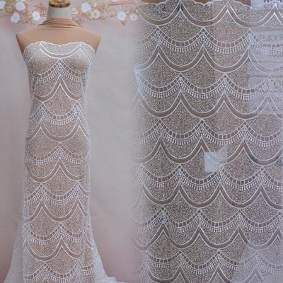 China Viable Factory Wholesales New Style Rayon Bone Beaded Sequin Wedding Dress 53