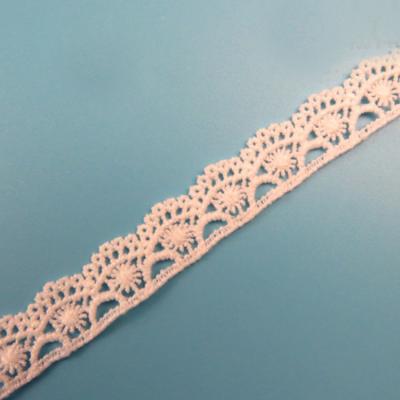 China Custom one-sided computer crown lace embroidery chemical embroidered lace 1.5cm water soluble wholesale hollow water soluble for sale