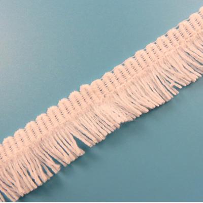 China New in Fashion 2.5cm Water Soluble Curtain Lace Edge Raw Dragon Beard Tassel Skirt Curtain Sofa Decoration Accessory Trim for sale