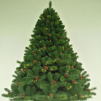 China Chirstmas Decor 7ft Waverly Pine with Hard Needle Tips Christmas Tree with Pinecone, Pre-Lit for sale