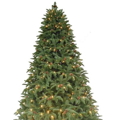 China Chirstmas Decor 7ft PE/PVC/Cashmere Luxury Mixed Cone Tips Pre-Bed Christmas Tree for sale