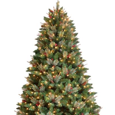 China Decor 7ft Luxury Chirstmas Tips Mixed Christmas Tree PVC/Needle, Pre-Lit for sale