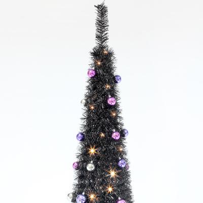 China Christamas 6ft Tinsel Pop Up Christmas Tree Decoration with Decorations, Pre-Lit for sale