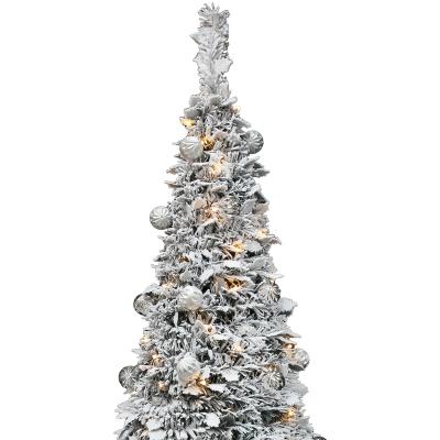 China Assembled Chirstmas Decor 6ft Pop Up Christmas Tree With Decorated Buables for sale