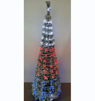 China Christmast Ornament 6ft Assembled Pop Up Christmas Tree, With Function Light, for sale