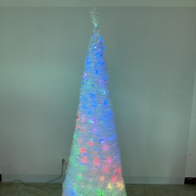 China White Chirstmas Decor 6ft Pre-Lit Pop Up Tree With Digital Function, LED Tree, Pop Up Christmas Tree for sale