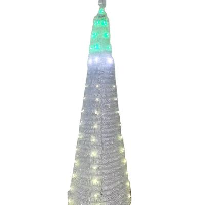 China Slim Christmast Ornament Pop UP Christmas Tree With Digital LED Light Pull Up Christmas Tree for sale