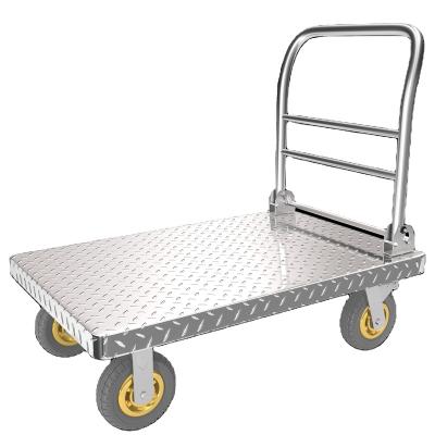 China China Manufacturer Quality Easy Mobile Heavy Duty Load Industrial Hand Held Flatbed Carts for sale