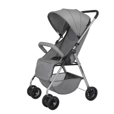 China Two Way Canvas Stroller Can Sit And Lie, Portable Folding With Railing And Stroller Tray for sale