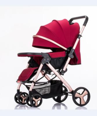 China Baby Stroller China Manufacturer Push Handle Canvas Folding Reversible Baby Stroller for sale