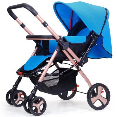 China Popular Canvas Baby Strollers Push To Handle Reversible Slightly Foldable Stroller for sale