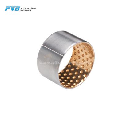 China CuSn10Pb10 Copper Alloy Bimetal Bushing Carbon Steel Back Bimetal Bearing for sale