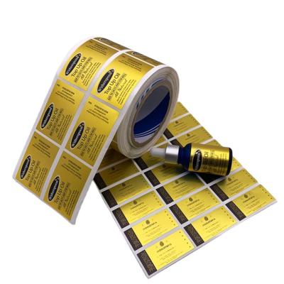 China Scratch Off Customized Vinyl Roll Cosmetics Sticker Private Labels For Plastic Bottle Packaging Adhesive Stickers Printing Custom Label for sale