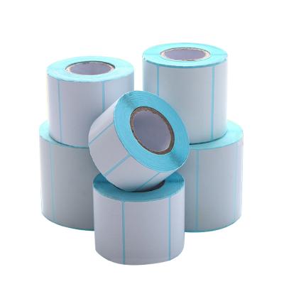 China 500 Label Label Sticker Paper Blank Thermal Barcode Label Waterproof / Self Adhesive Roll Sticker For Business for sale