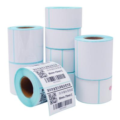 China Factory Product Heat Sensitive Suppliers Thermal Label Paper Sticker Roll Shipping Labels Thermal Transfer Label , Adhesive Sticker Blank Accept for sale