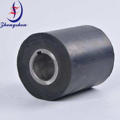 China Shock Absorbing Black Rubber Roller For Poultry Egg Collection System Component for sale