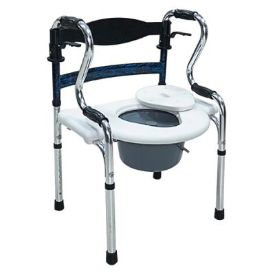 China Steel Pipe Folding Bath Chair Commode Chair Aluminum Adjustable Galvanized Shower Chair for sale